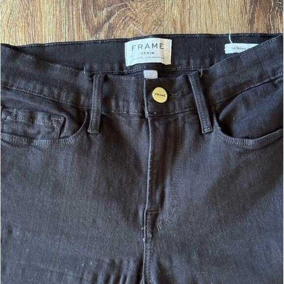 Frame Black Denim Flare Skinny Jeans Size 26 - Picture 7 of 9